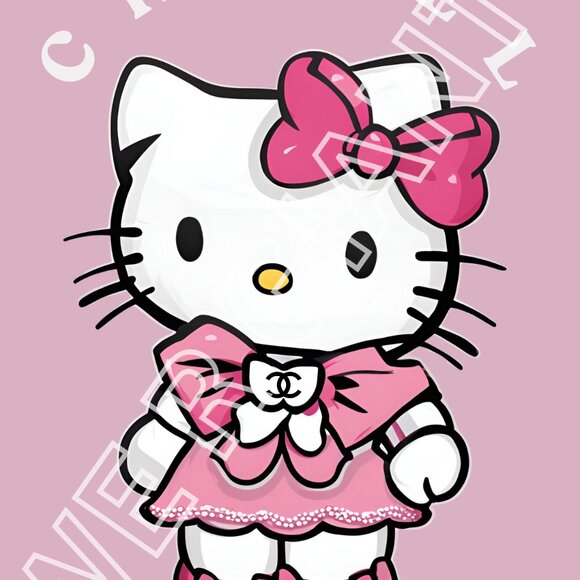 Chanel x Hello Kitty Art Print 11 x 17 - Picture 2 of 2